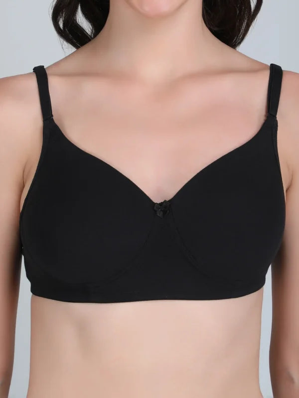 Padded Bra In Combo Pack Of 3 Colour (Skin ,Sky Blue, Black)