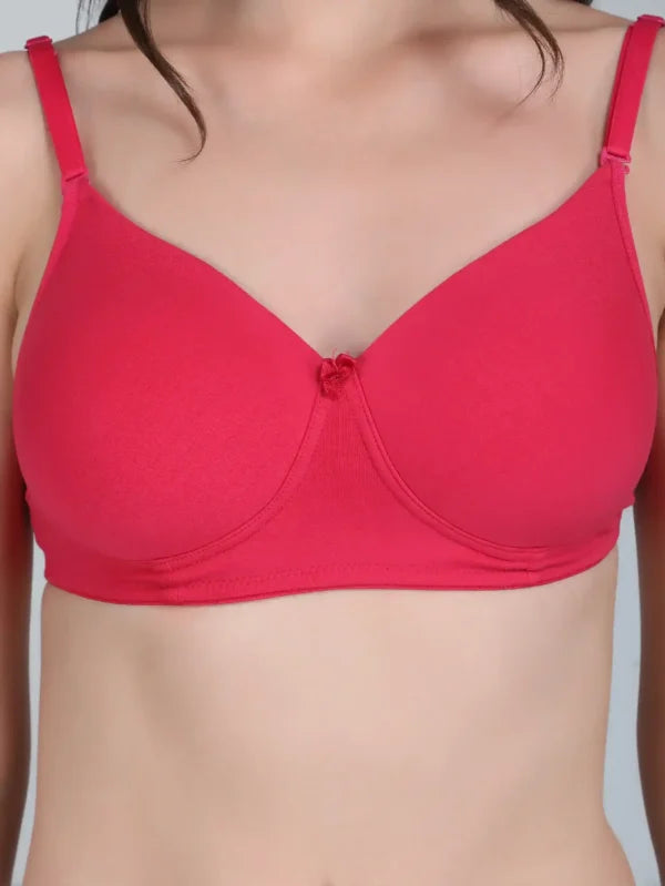 Padded Bra In Combo Pack Of 3 Colour (Pink, Black, Light Pink)