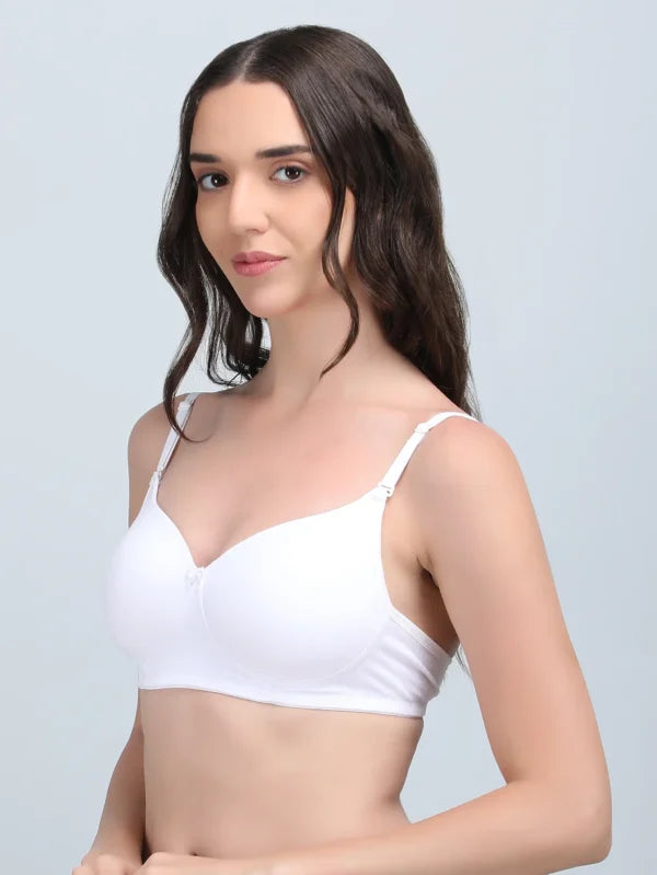 Padded Bra In White Colour