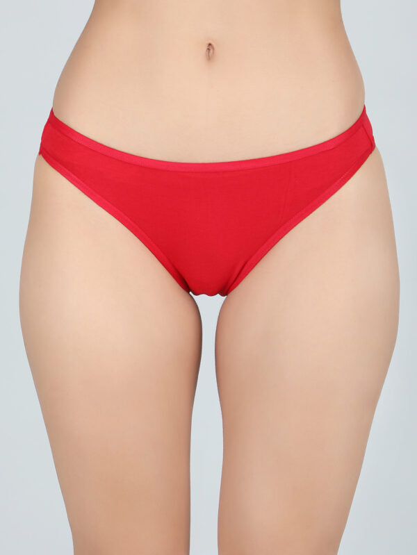 Low Waist Bikini Panty Combo Pack Of 3 (Black,Pink,Brown)