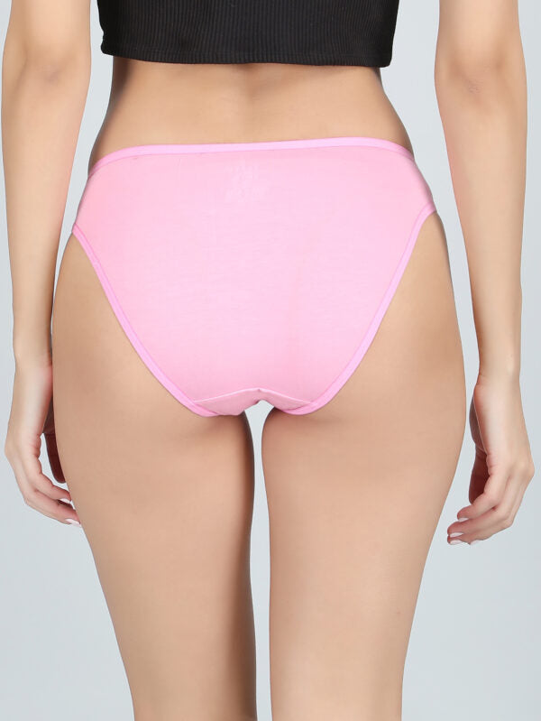 Low Waist Bikini Panty in Pink Colour