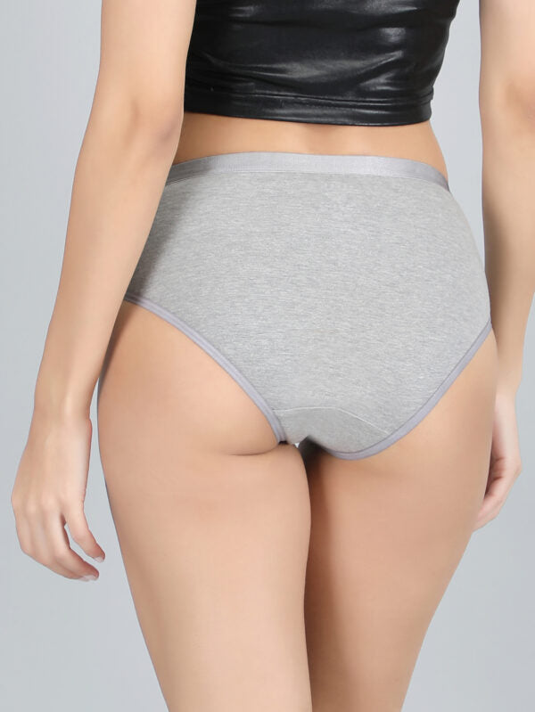 Mid Waist Hipster Panty in Grey Colour – Cotton