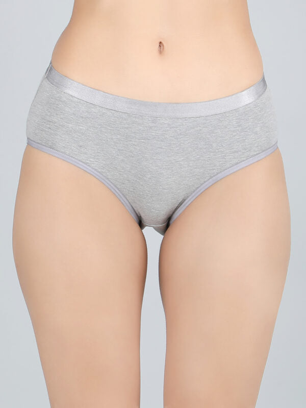 Mid Waist Hipster Panty in Grey Colour – Cotton