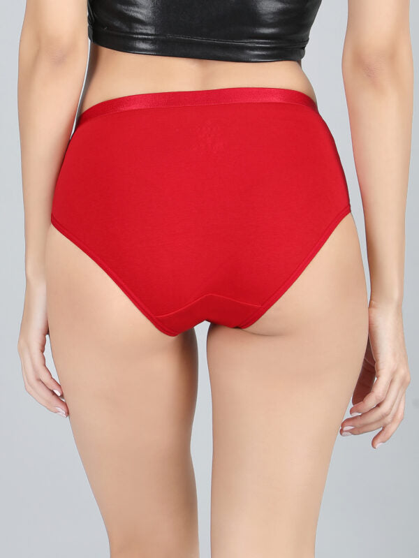 Mid Waist Hipster Panty in Red Colour – Cotton