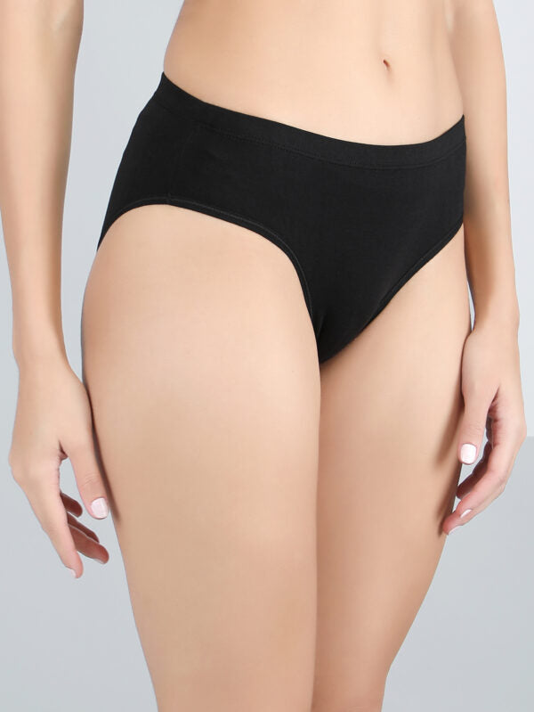 Full Coverage Hipster Panty In Black Colour