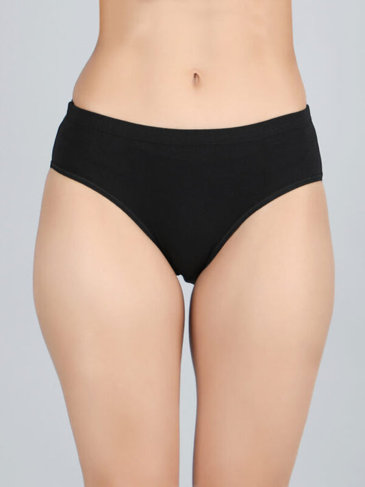 Full Coverage Hipster Panty In Black Colour