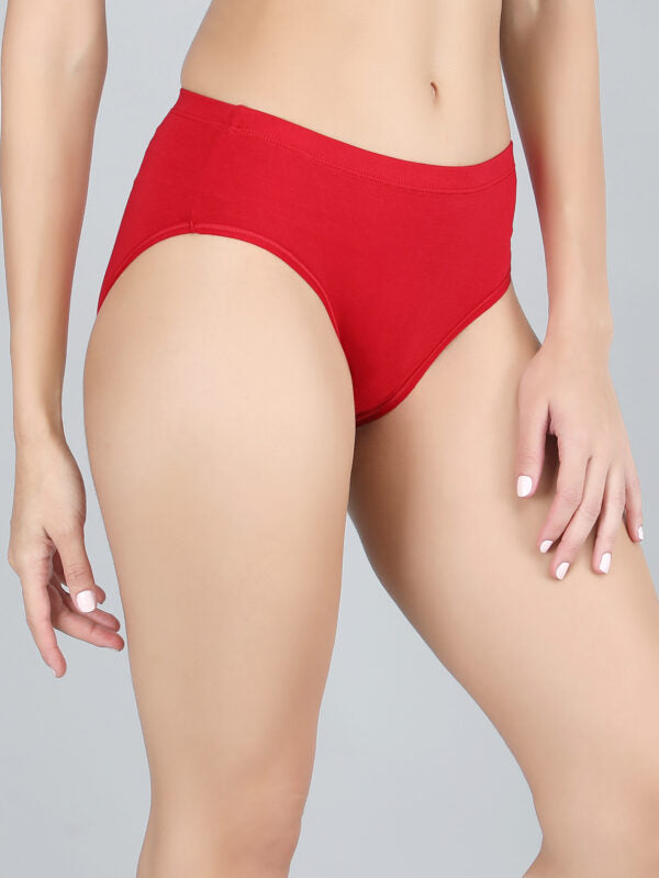 Full Coverage Hipster Panty In Red Colour