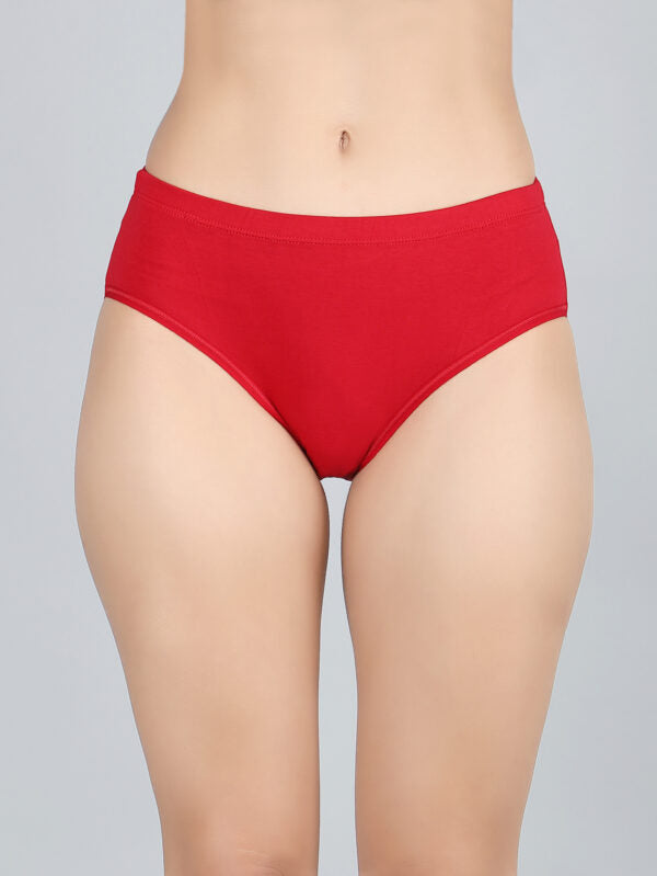 Full Coverage Hipster Panty In Red Colour