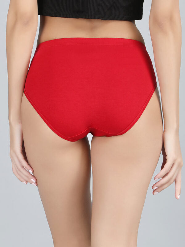 Full Coverage Hipster Panty In Red Colour