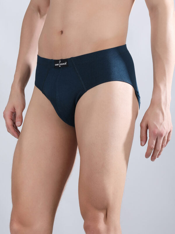 Danny Fashion Mid Brief In Peacock Blue Colour
