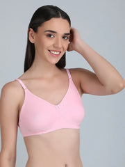 Non Padded Bra In Combo Pack Of 3 Colour (Pink, Black, Light Pink)