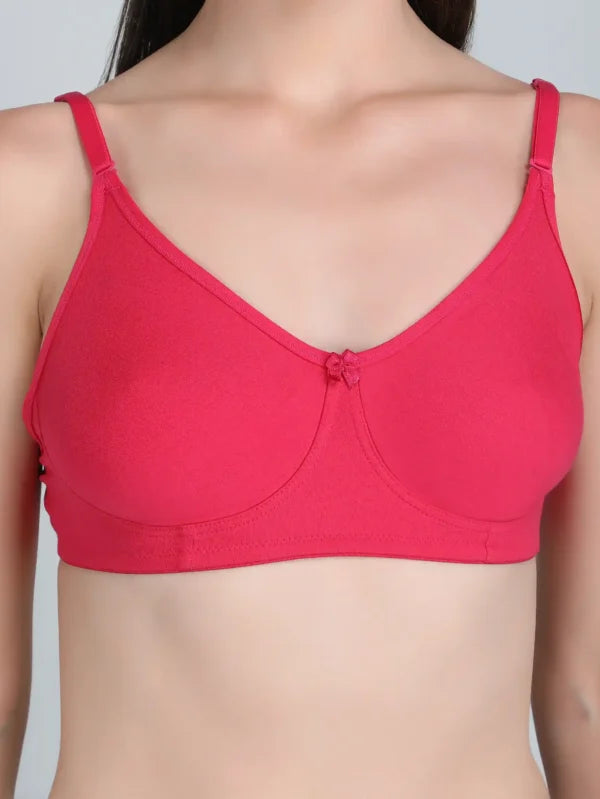 Non Padded Bra In Pink Colour