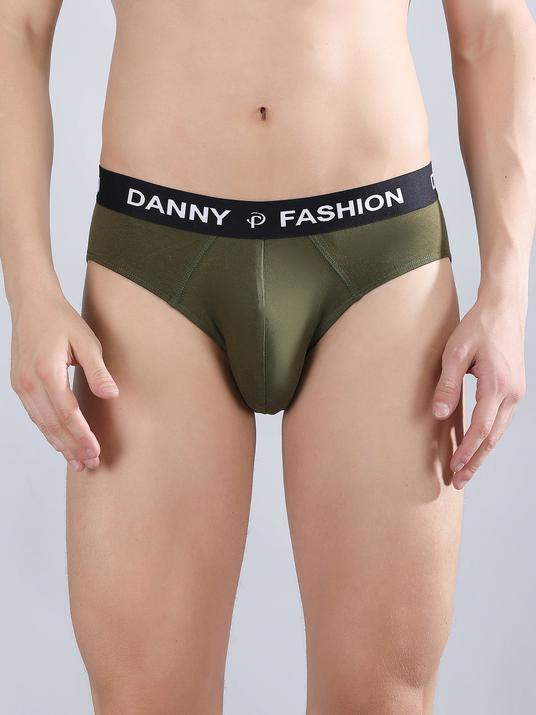 Danny Fashion Outer Brief In Olive Green Colour