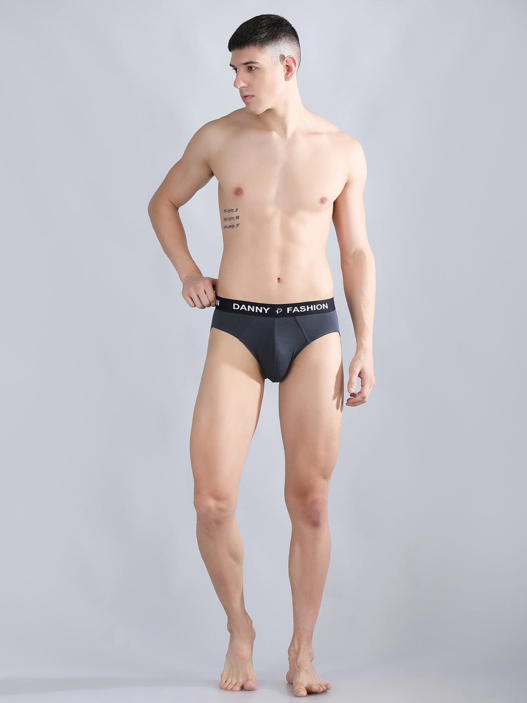 Danny Fashion Outer Brief In Dark Grey Colour