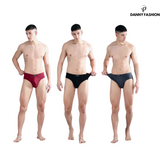 Mid Brief Combo pack of 3 (Maroon, Dark Gray, Black)