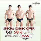 Danny Fashion Cotton Lycra Men’s Mid Outer Briefs – Combo Pack of 3 | Daily Comfort Fit