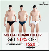 Danny Fashion Mens Breathable Inner Brief In Combo pack of 3