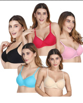 Premium Padded Bra Combo for Women – 5 Pieces | Perfect Fit & All-Day Comfort Multicolour
