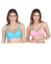 Danny Fashion Women’s 100% Cotton Padded Bra – 2 Pc Combo | Full Coverage & Comfortable