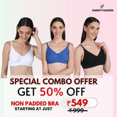Danny Fashion Non-Padded Bra Combo Pack (3 Pcs) – Comfortable Daily Wear