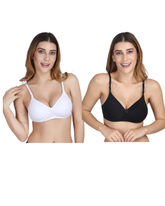 Danny Fashion Women’s 100% Cotton Padded Bra – 2 Pc Combo | Full Coverage & Comfortable
