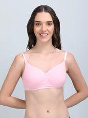 Padded Bra In Combo Pack Of 3 Colour (Pink, Black, Light Pink)