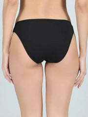Low Waist Bikini Panty in Black Colour