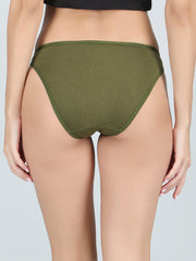 Low Waist Bikini Panty in Olive Green Colour