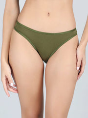 Low Waist Bikini Panty in Olive Green Colour