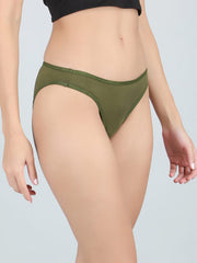 Low Waist Bikini Panty in Olive Green Colour