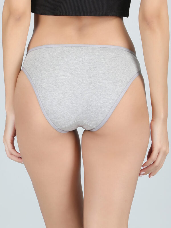 Low Waist Bikini Panty in Grey Colour