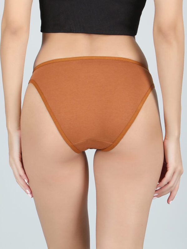 Low Waist Bikini Panty in Brown Colour