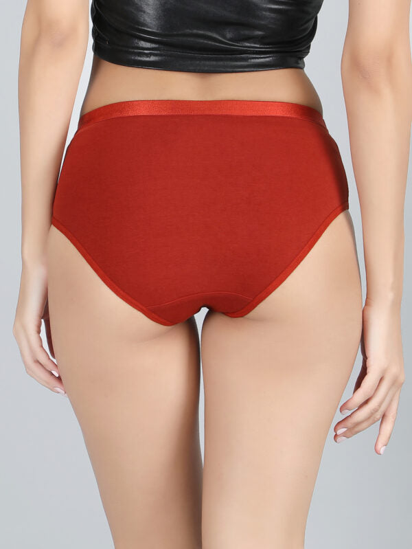 Mid Waist Hipster Panty in Maroon Colour – Cotton