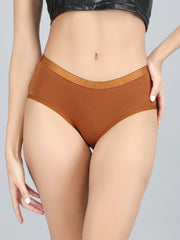 Mid Waist Hipster Panty Combo Pack Of 3 (Black,Grey,Brown)