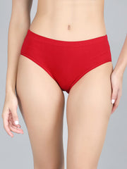 Full Coverage Hipster Panty Combo Pack Of 3 (Black,Lightpink,Red)