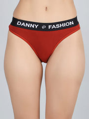 Mid Rise Bikini Panty in Maroon Colour.