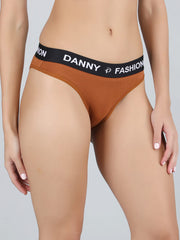Mid Rise Bikini Panty in Brown Colour.
