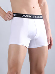 Danny Fashion Mens Breathable Trunk In White Colour.