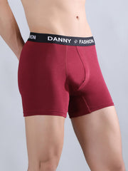 Danny Fashion Mens Breathable Trunk In Maroon Colour.