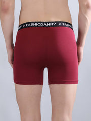 Danny Fashion Mens Breathable Trunk In Maroon Colour.