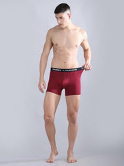 Danny Fashion Mens Breathable Trunk In Maroon Colour.