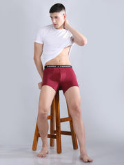 Danny Fashion Mens Breathable Trunk In Maroon Colour.