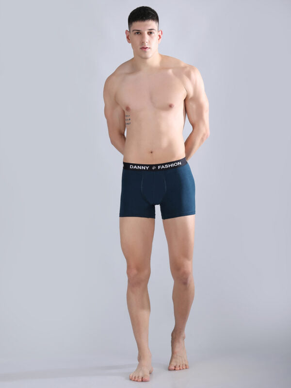 Danny Fashion Mens Breathable Trunk In Peacock Blue Colour.