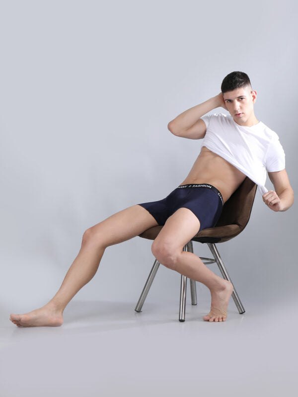 Danny Fashion Mens Breathable Trunk In Navy Blue Colour.