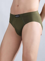 Danny Fashion Mid Brief In Olive Green Colour