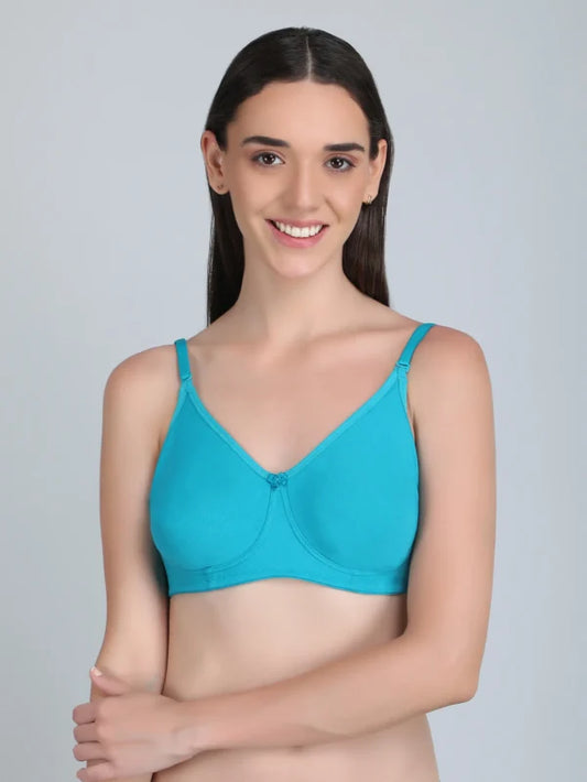 Non Paded Bra In Sky Blue Colour