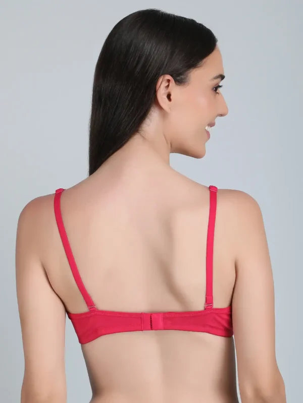Non Padded Bra In Pink Colour