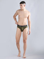 Danny Fashion Outer Brief In Olive Green Colour