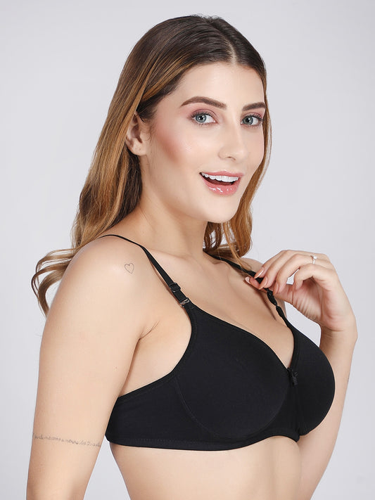 Padded Bra In Black Colour