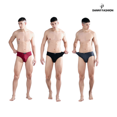 Mid Brief Combo pack of 3 (Maroon, Dark Gray, Black)
